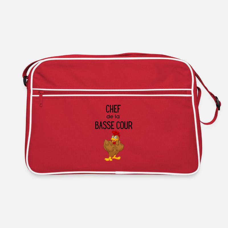 Chef de la basse cour - Sac Retro - rouge/blanc