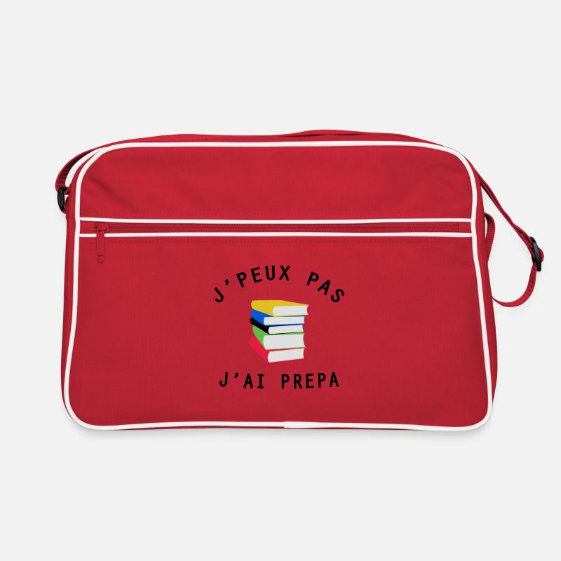 J'peux pas j'ai prépa - Sac Retro - rouge/blanc