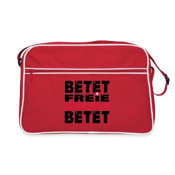 Betet freie Schweizer betet - Retro Tasche - Rot/Weiß - Vorne