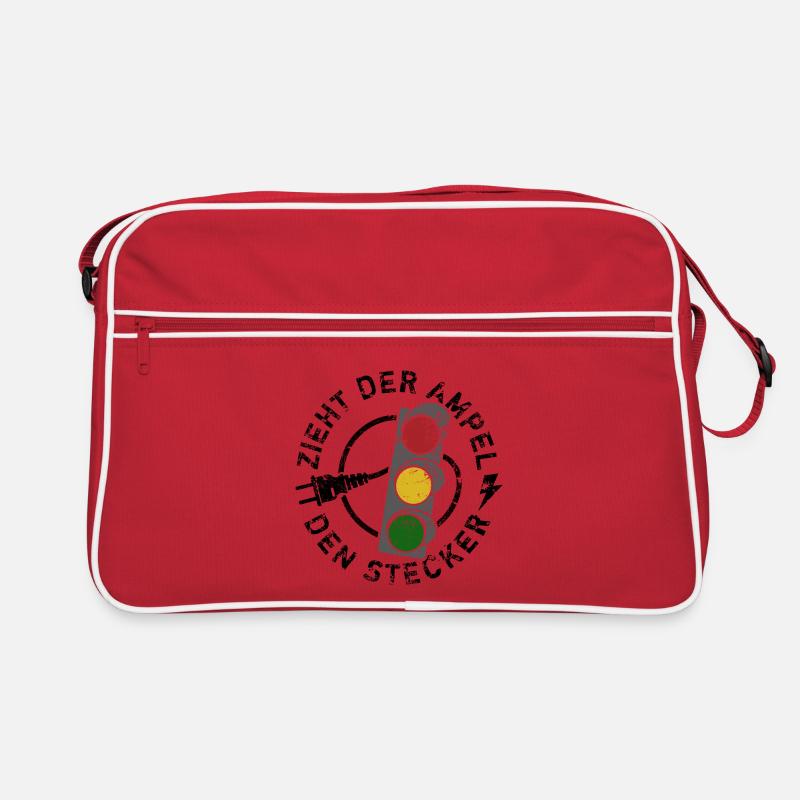 Zieht der Ampel den Stecker - Spruch Retro Tasche