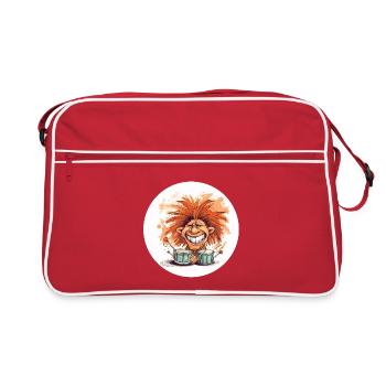 Drummer - Retro Tasche - Rot/Weiß - Vorne