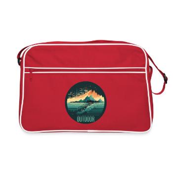 Outdoor - Retro Tasche - Rot/Weiß - Vorne