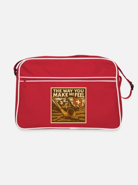 Swiss The Way You Make Me Feel - Retro Tasche - Rot/Weiß - Vorne