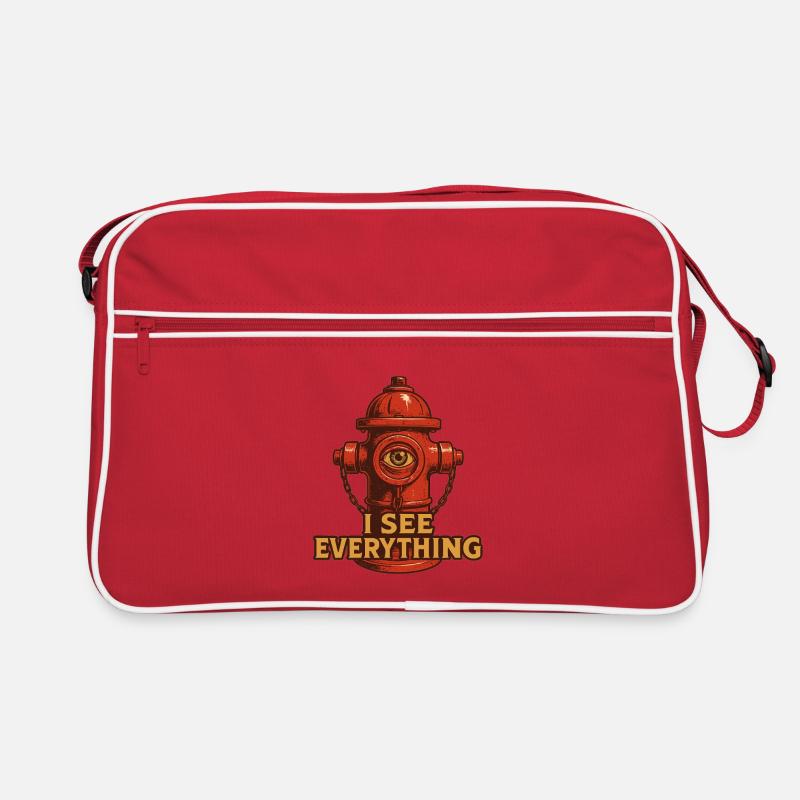 Ich sehe alles I see everything Hydrant Retro Tasche