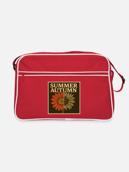 Summer Autumn Sommer Herbst - Retro Tasche - Rot/Weiß - Vorne
