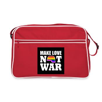 Make love not war - Sac Retro - rouge/blanc - Devant