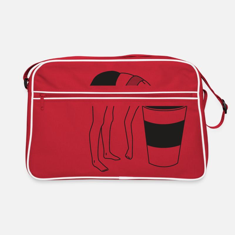 COFFEE BREAK - Retro Tasche - Rot/Weiß