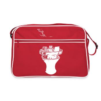 Chicha narguilé - Sac Retro - rouge/blanc - Devant