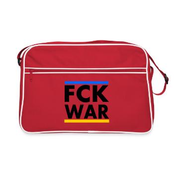 Fck war - Retro Bag - red/white - Front