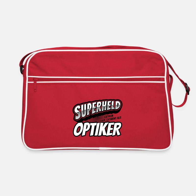 Superheld, clever getarnt als Optiker Retro Tasche