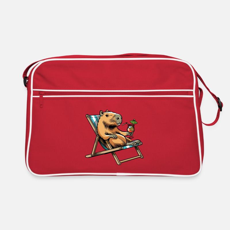 Don't worry be Cappy - Capybara - Urlaub Retro Tasche