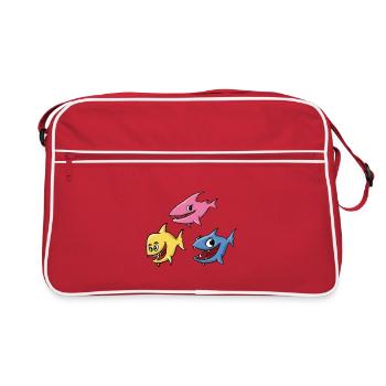 Fish group - Retro Bag - red/white - Front
