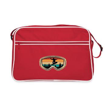 Snowboard, Halfpipe, Winter sports, Ski holidays - Retro Bag - red/white - Front
