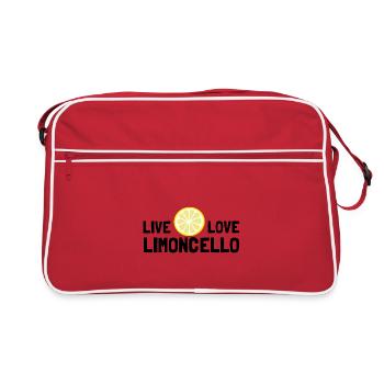 Live, Love, Limoncello, Italie - Sac Retro - rouge/blanc - Devant