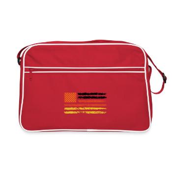 La RDA passe à l’Amérique, marteau et boussole dans le drapeau américain - Sac Retro - rouge/blanc - Devant
