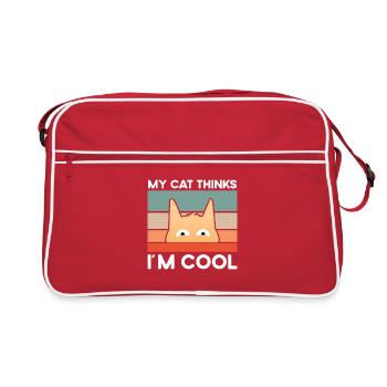My Thinks I'm Cool, Cat, Cool - Retro Bag - red/white - Front