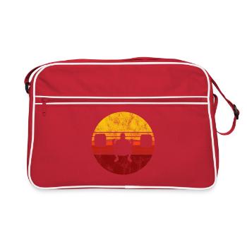 Musculation Bodybuilder GYM Fitnessstudio Retro - Sac Retro - rouge/blanc - Devant
