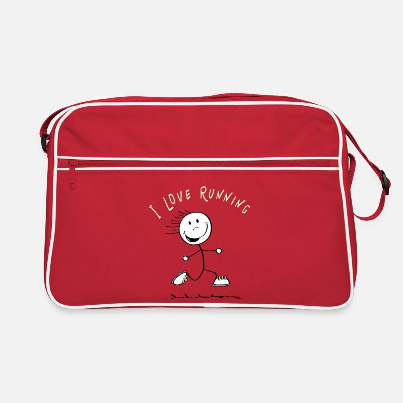 I Love Running Stick Figure - Runner Retro Bag