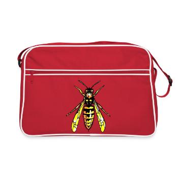 Wespe - Retro Tasche - Rot/Weiß - Vorne