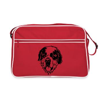 Tête de Saint-Bernard - Sac Retro - rouge/blanc - Devant