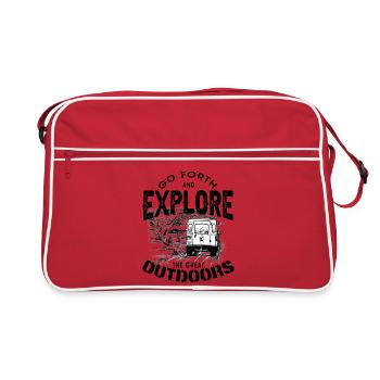 Bush Defender outdoor explore - Retro Tasche - Rot/Weiß - Vorne
