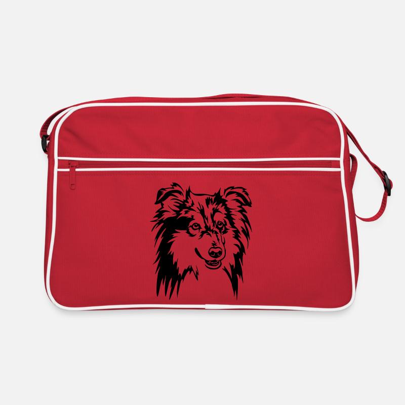 Sheltie Head Retro Bag