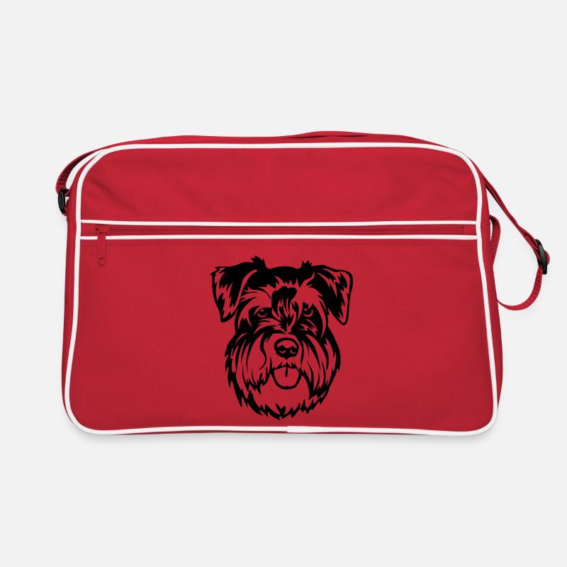 Tête de Schnauzer miniature Sac Retro