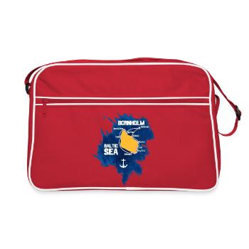 Bornholm Baltic Sea - Retro Tasche - Rot/Weiß - Vorne