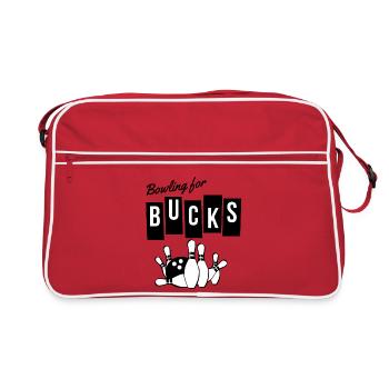 bowling, strike, bowling - Retro Bag - red/white - Front