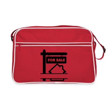 Enseigne à vendre avec FOR SALE - Sac Retro - rouge/blanc - Devant