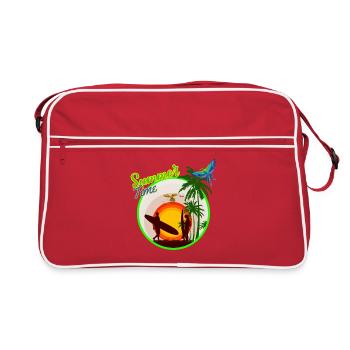 heure d'été - Sac Retro - rouge/blanc - Devant