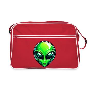 Alien extraterrestre martien - Sac Retro - rouge/blanc - Devant