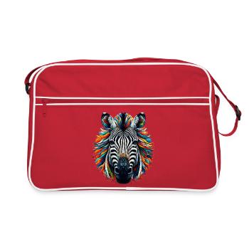 Zebra - Retro Tasche - Rot/Weiß - Vorne