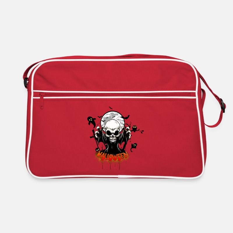 Skull with sharp teeth Retro Bag