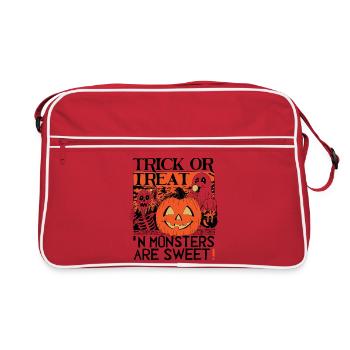 Süßes oder Saures - Retro Tasche - Rot/Weiß - Vorne