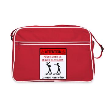 Ne pas me dire comment m'entraîner - Sac Retro - rouge/blanc - Devant