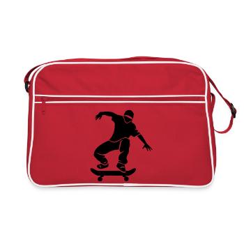 Croquis de skateur - Sac Retro - rouge/blanc - Devant