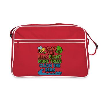 Environmental Conservation Illustration - Retro Bag - red/white - Front
