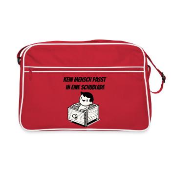 Personne ne rentre dans un tiroir - Sac Retro - rouge/blanc - Devant