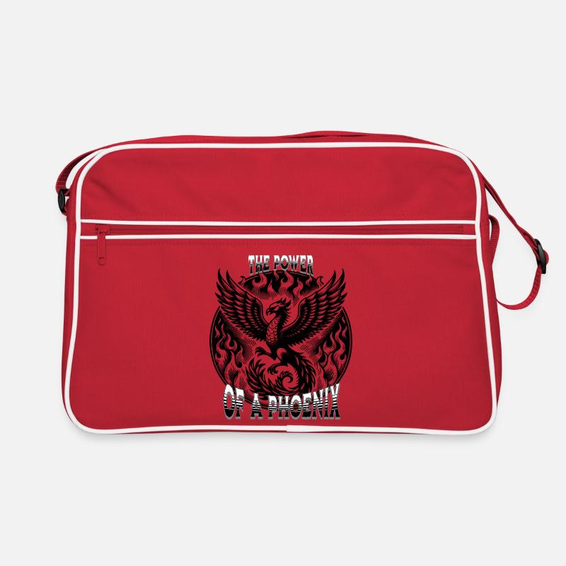 Fiery phoenix with fire Retro Bag