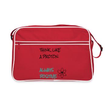 Abstract Motivational Design Positivity - Retro Bag - red/white - Front