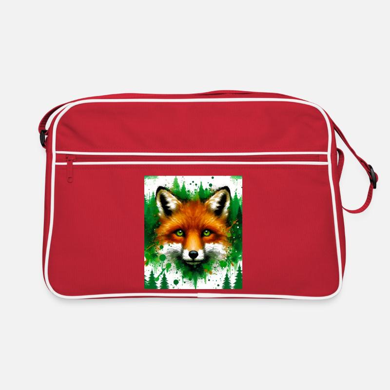 Fuchs - Retro Tasche - Rot/Weiß