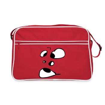 Ahh! Face Ghost Ghost Halloween Comic - Retro Bag - red/white - Front
