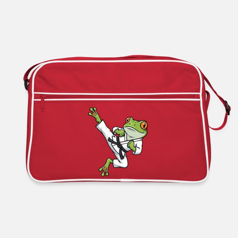 Whimsical Frog Toad Toad Karate Martial Arts Retro Bag