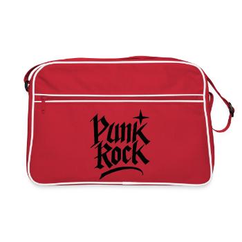 Punk Rock Gothic Lettering - Retro Bag - red/white - Front