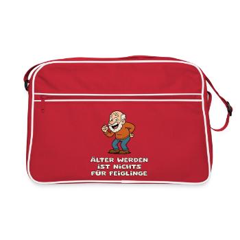 Vieillir Humour audacieux - Sac Retro - rouge/blanc - Devant