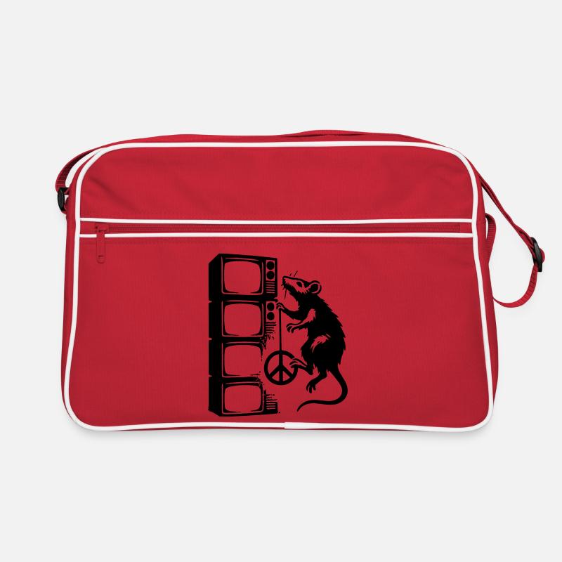 Ratte mit Bildschirm Retro Tasche