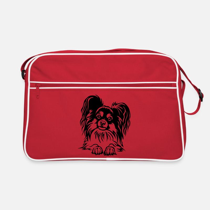 Papillon Kopf Retro Tasche