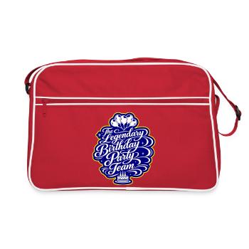 Équipe d’anniversaire qui dit - Sac Retro - rouge/blanc - Devant