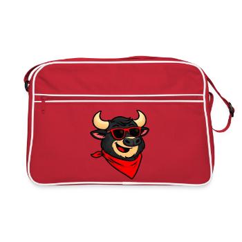 Feria taureau humour - Sac Retro - rouge/blanc - Devant